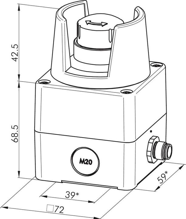 Actual product image Schlegel Emergency stop switch IP65 1pce.