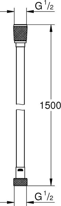 Actual product image Grohe Silverflex Long-Life TwistStop (150 cm)