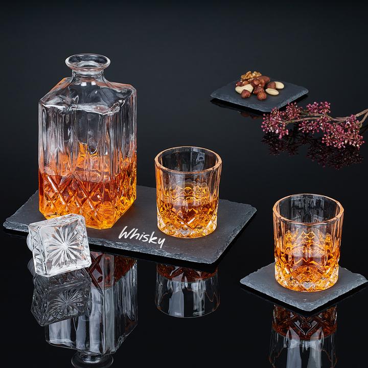 Actual product image Relaxdays slate plates (1 x, Glass coaster)