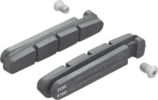 Actual product image Shimano R55C4 brake pads for cartridge brake shoe for carbon rim pad material 1 pair (Shimano, Rubber)