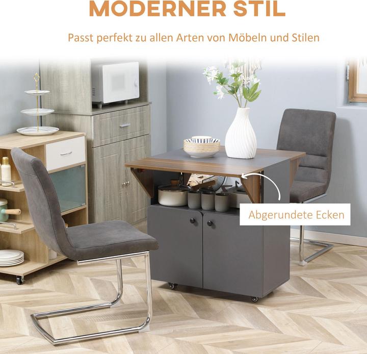 Produktbild Homcom Klapptisch mit 2 umklappbaren Tischseiten (70 x 83 x 75 cm)