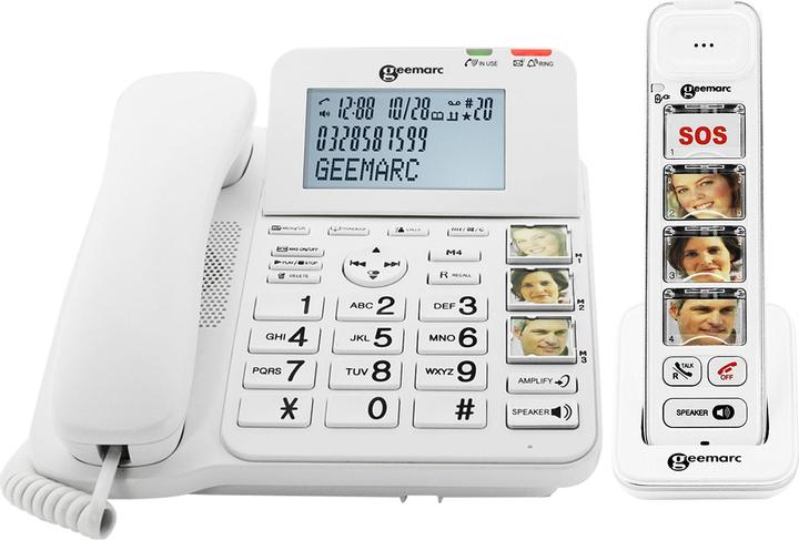 Actual product image Geemarc AMPLIDECT COMBI-PHOTO 295 Corded telephone for senior citizens Answering machine, photo keys