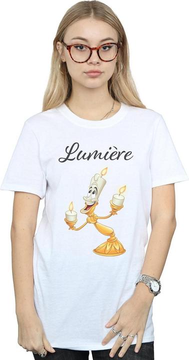 Actual product image Disney Womens/Ladies Beauty And The Beast Be Our Guest Cotton Boyfriend T-Shirt (3XL)