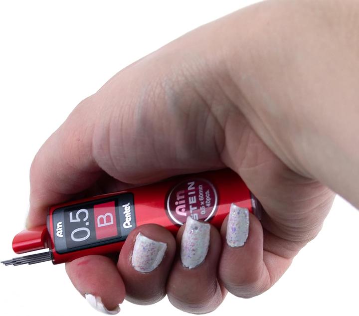 Produktbild Pentel C275 Feinminen-Set, Härtegrad B (12 Dosen á 40 Minen) (Ersatzmine, Graphit, 0.50 mm)