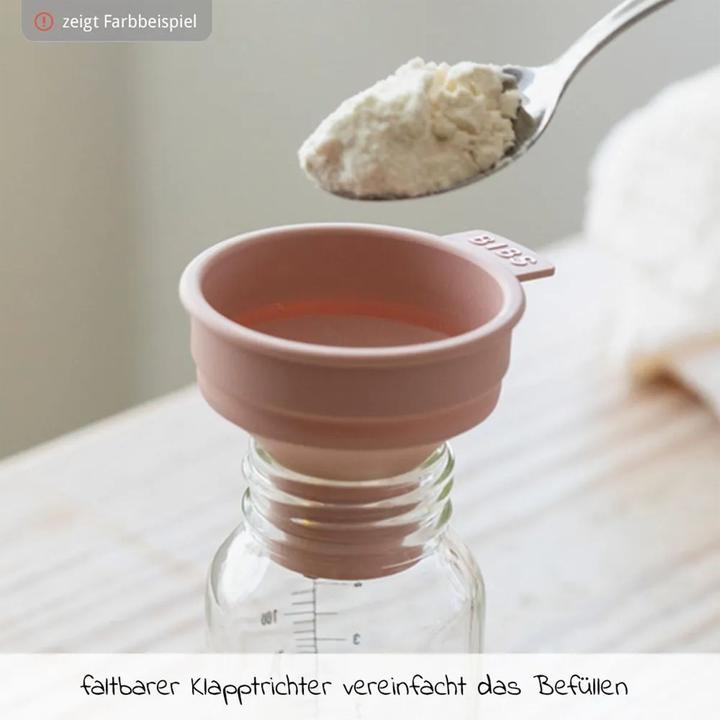 Produktbild Bibs Babyflaschen Glas-Flasche Baby Bottle Round 120 ml + Silikon-Trinksauger (120 ml)