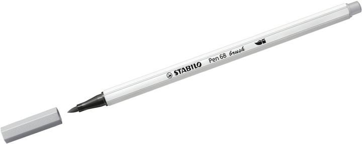 Produktbild STABILO Pen 68 brush Premium-Filzstift (Hellgrau, 1 x)