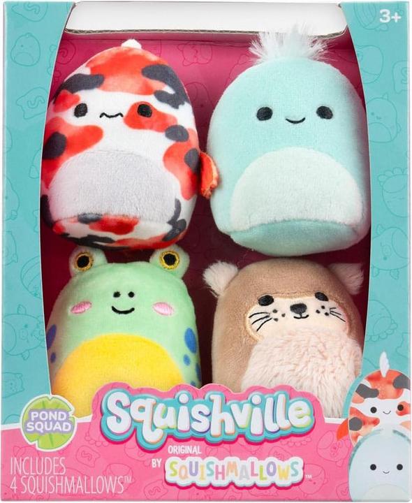 Actual product image Squishmallows Squishville Mini plush figures 4-pack Pond Squad 5 cm (5 cm)