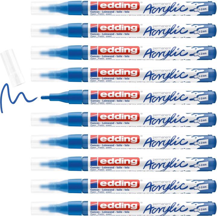 Immagine prodotto Edding Marcatore acrilico 5300 Fine (Blu genziana, 2 mm, 1 x)