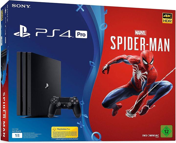 Produktbild Sony Playstation 4 Pro 1TB + Spider Man