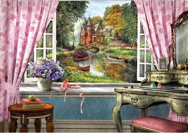 Actual product image Art Puzzle Artpuzzle Puzzle 1500 A window overlooking a beautiful cottage (1500 pieces)