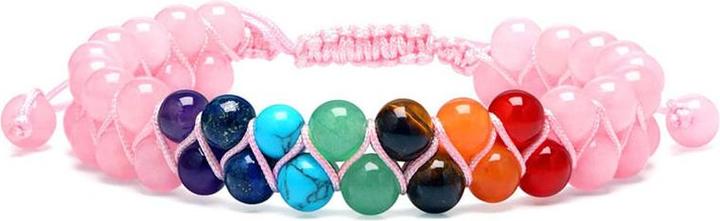 Immagine prodotto Saraswati Bracciale Chakra in quarzo rosa/Chakr.AC762
