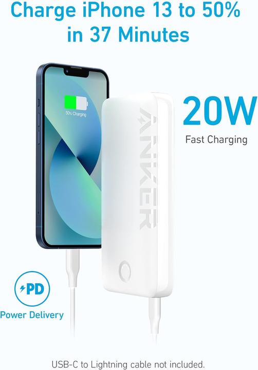 Produktbild Anker PowerCore 20K - Powerbank 335 mit 20W USB-C Ladeleistung (20000 mAh, 20 W)