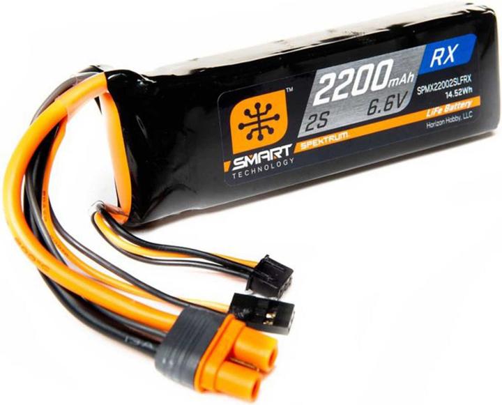 Immagine prodotto Spektrum Batteria 2200mAh 2S 6.6V Smart LiFe Ricevitore IC3 (6.60 V, 2200 mAh)