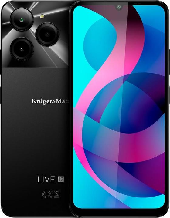 Krüger&Matz Smartphone Kruger&Matz LIVE 12 schwarz (Schwarz)