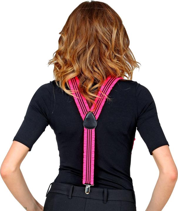 Actual product image Widmann Neon Pinke Hosenträger Mit Rüschen