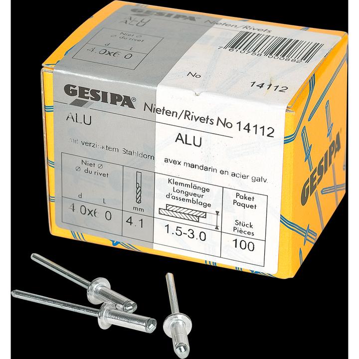 Gesipa Blindnieten 4.0x6 mm Aluminium 100 Stück