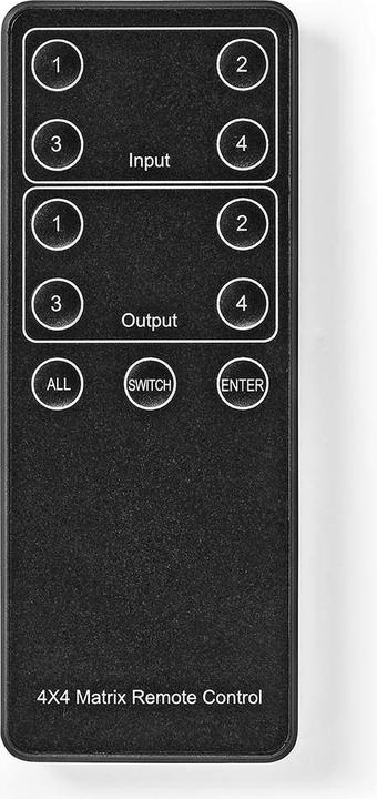 Produktbild Nedis HDMI ™ Matrix Switch | 4x 4-Port port(s) | DC Power / 1x RS232 / 4x HDMI™ Eingang | 4x HDMI™ A