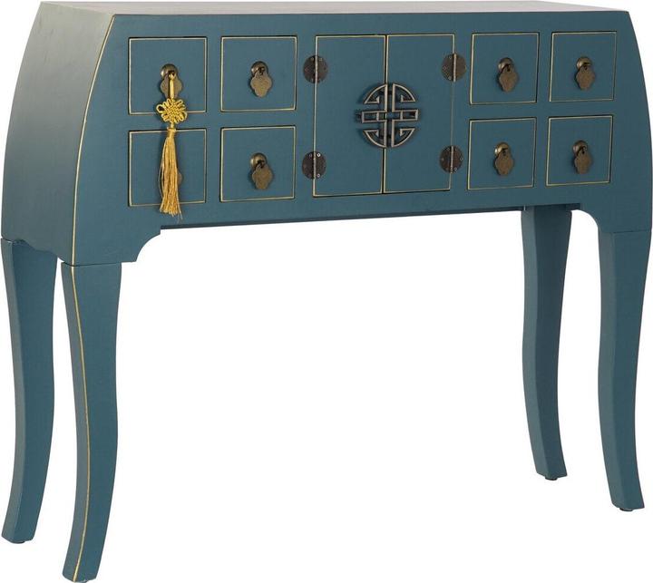 Actual product image DKD Home Decor Console Blue Fir MDF Wood 98 x 26 x 80 cm