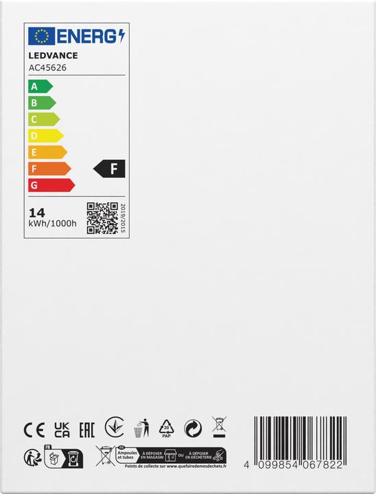 Energy Label Ledvance LED reflector lamp (E27, 13.50 W, 1035 lm, 6 x, F)