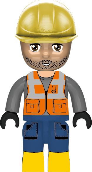 Actual product image Kiddicraft KIDDIZ figure pack construction crew