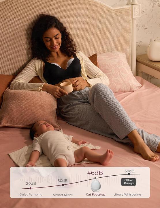 Actual product image Momcozy M9 Hands-Free Breast Pump Grey Double Packs