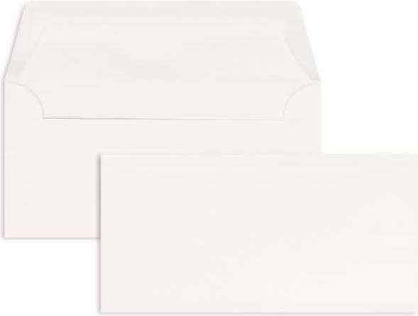 Produktbild Blanke Briefumschläge DINlang 100g/qm gummiert VE=100 Stück weiss (110 x 220 mm, 100 x)