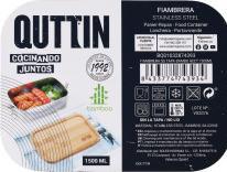 Image du produit Quttin boîte à lunch rectangulaire en bambou ss 1500ml qu