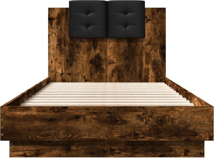 Actual product image VidaXL Bed frame with headboard and LED lights 90 x 200cm (90 x 200 cm)