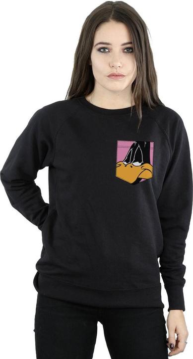 Image du produit Looney Tunes - Sweat DAFFY DUCK FACE FAUX POCKET - Femme (S)