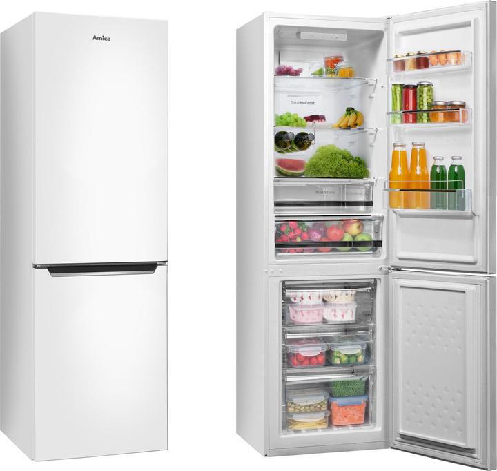 Produktbild Amica Kühlgefrierkombination KGCN 387 110 W BxHxT 54 x 170 x 57.6 cm Kühlteil 161 l Gefrierteil 70 l (Freistehend, 231 l)
