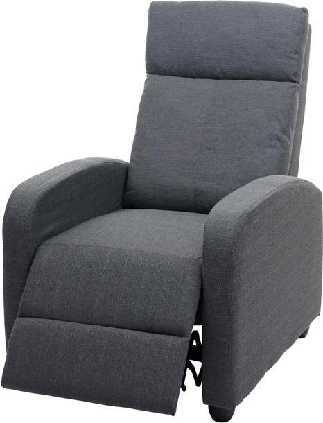 Immagine prodotto Swisshandel24 Poltrona TV, poltrona reclinabile, funzione reclinabile regolabile tessuto/tessuto - grigio chiaro
