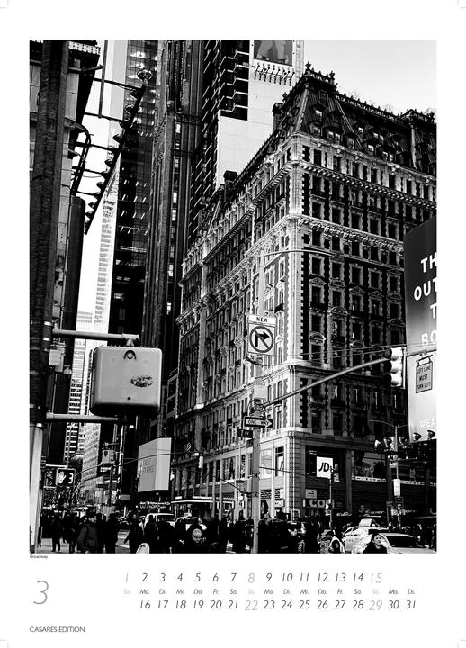 Produktbild New York schwarz-weiss 2026 L 59x42cm (Kein Einband, Deutsch)