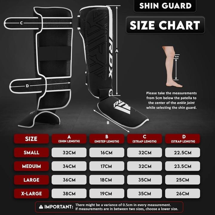 Actual product image Rdx Shin Instep F6 Matte Red-XL (XL)