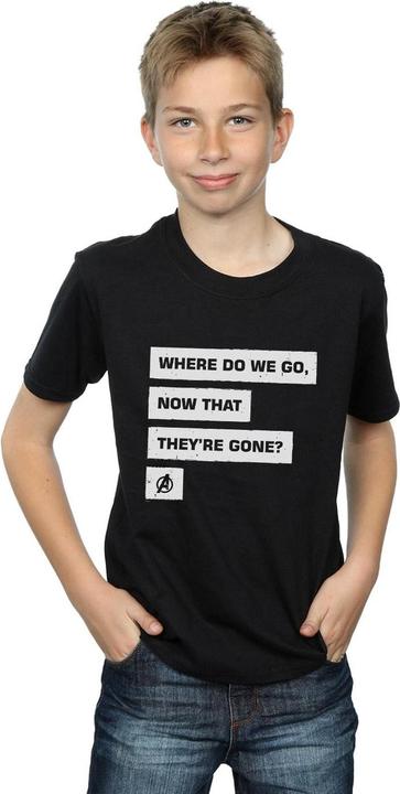 Actual product image Boys Avengers Endgame Where Do We Go T-Shirt (140, 146)
