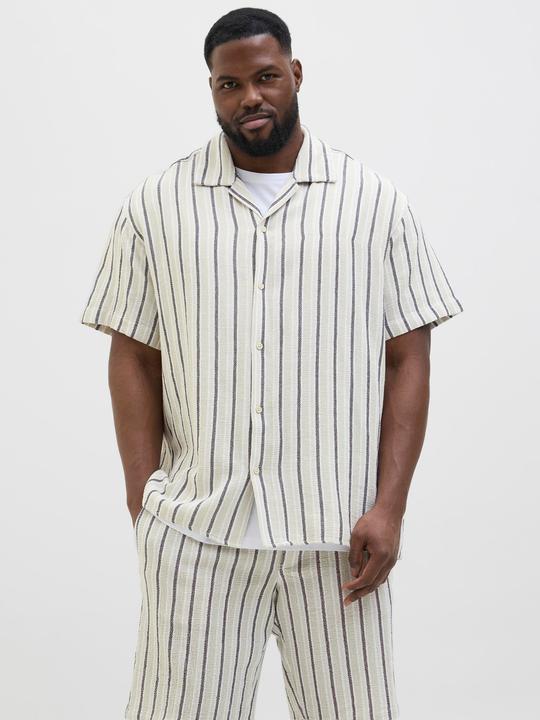 Actual product image Jack & Jones Jorcoba Stripe Resort Shirt Ss Sn Pls (4XL)