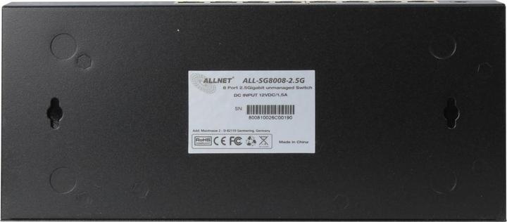 Immagine prodotto Allnet Switch non gestito 8 porte 2.5GBit - 8x LAN - Senza ventola - "ALL-SG8008-2.5G" (8 Porti)