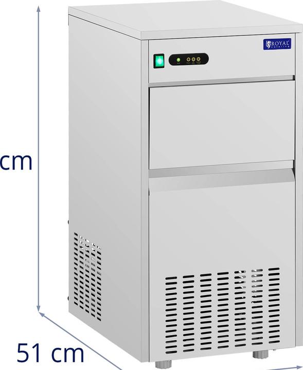 Actual product image Royal Catering Ice Maker Machine - 30 kg/24 h - 7 kg capacity - 240 W - Stainless steel - (EU plug)