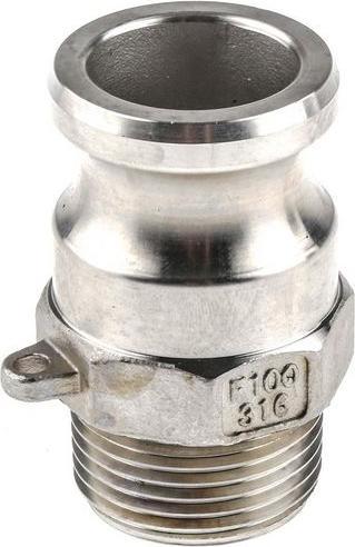 Actual product image Rs Pro Straight Male Hose Coupling 1in Part F Cam & Groov (Hose coupling, 25.40 mm)