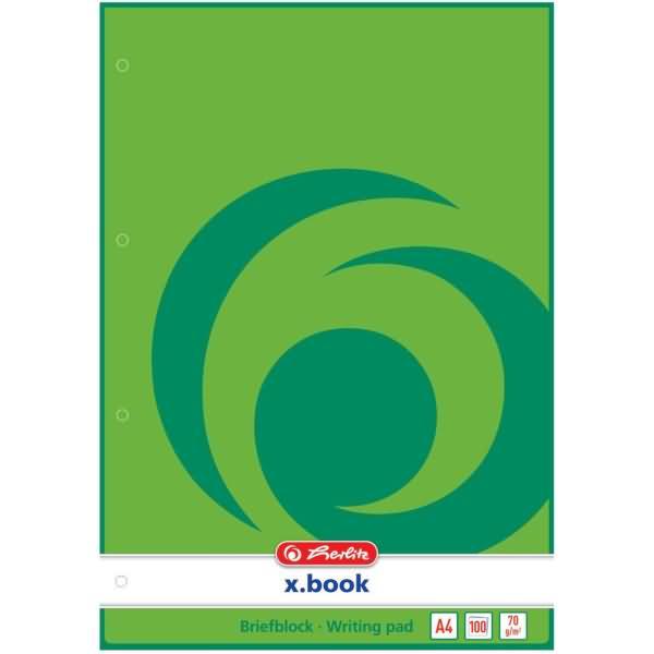 Produktbild Herlitz Briefblock x.book DIN A4 blanko (A4, Blanko, Kein Einband)