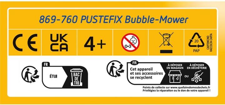 Actual product image Pustefix Lawn mower bubble mower