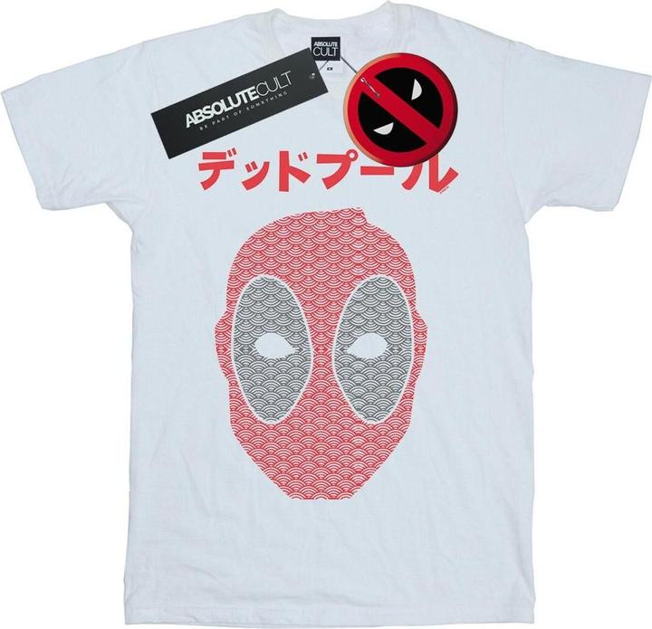 Actual product image Mens Deadpool Japanese Seigaiha Head T-Shirt (M)