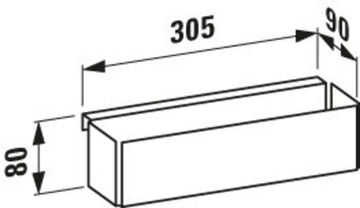 Produktbild Laufen Ino Ablagefach für Schublade, 305x90x80mm, H495411030