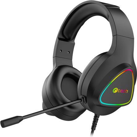 Image du produit C-Tech HernÃ sluchÃ¡tka Midas (GHS-17BK), jeu occasionnel, RGB podsvÃcenÃ, ÄernÃ¡ (Filaire)