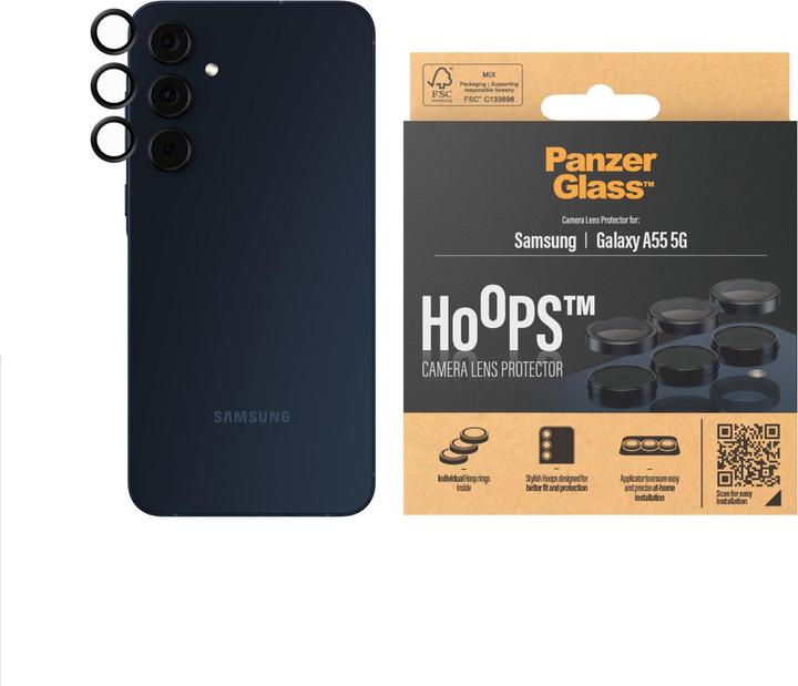 Produktbild PanzerGlass Hoops Camera Lens Protector (1 Stück, Samsung Galaxy A55)