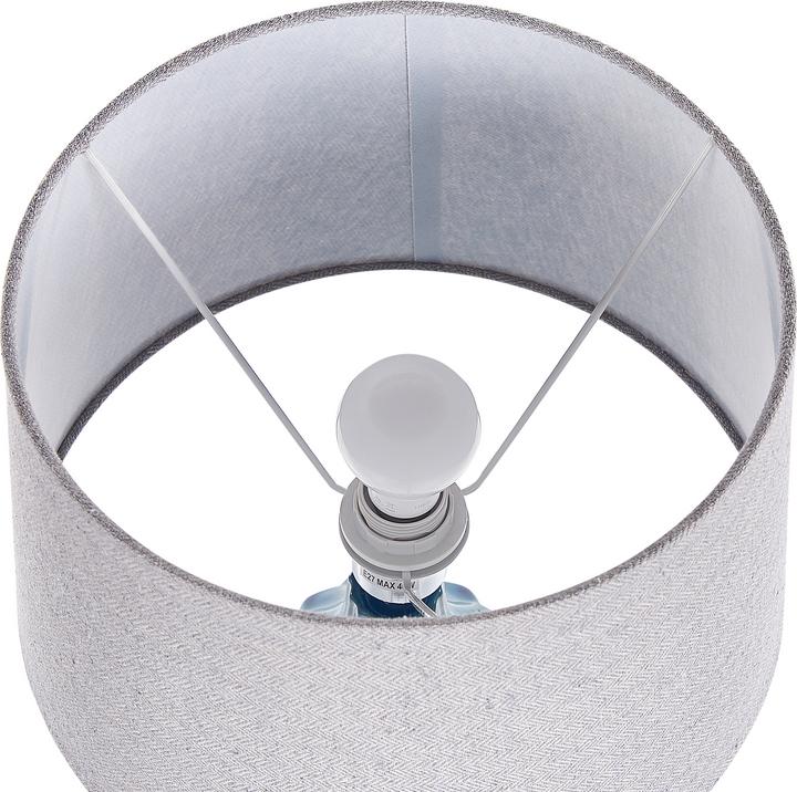 Produktbild Beliani Tischlampe blau 56 cm Trommelform ABAVA