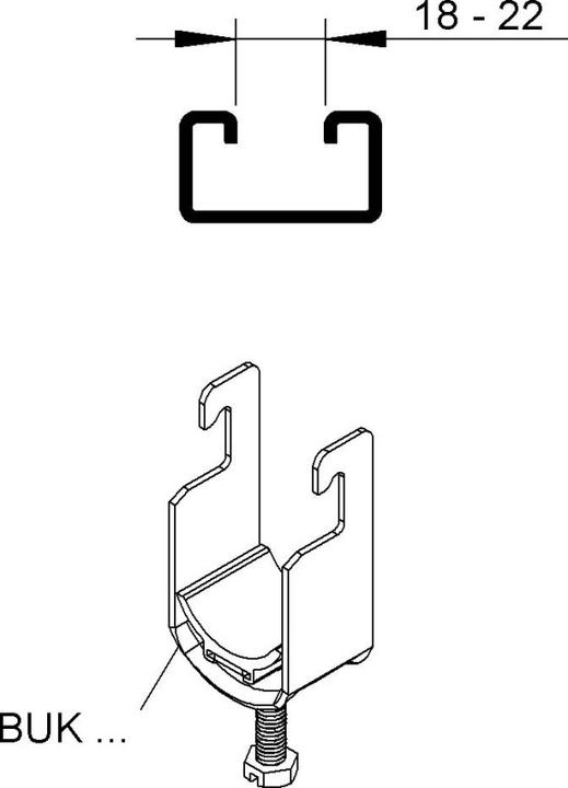Immagine prodotto Niedax NIE BUK34 Morsetto universale a U per 1 cavo D30-34mm zincato a caldo.