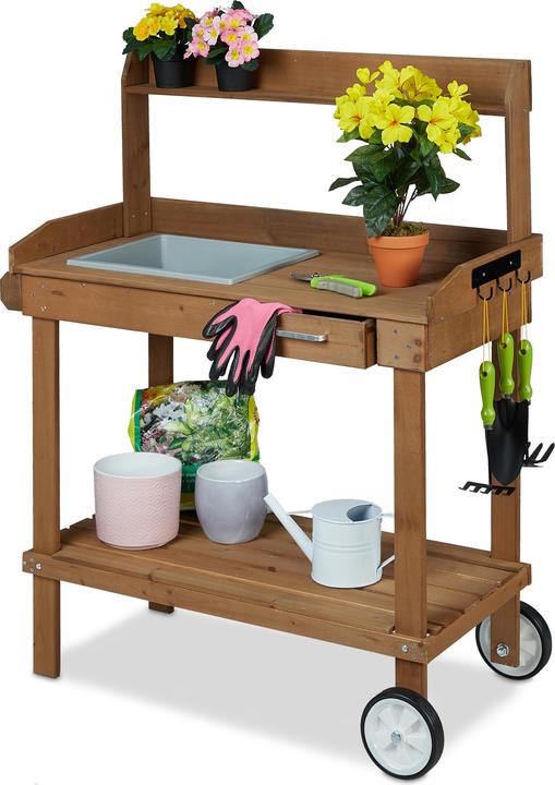 Actual product image Relaxdays Plant table, 3 Tiers