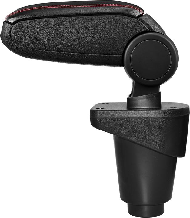 Actual product image Pro-Tec Fiat 500L centre armrest with storage compartment, faux leather, black with red stitching