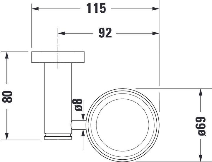 Valori nutrizionali e ingredienti Duravit Portabicchieri D-CODE con vetro destro cromato