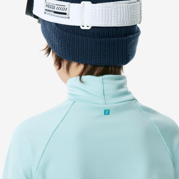 Actual product image Wedze Ski underwear functional shirt children high collar - BL 500 turquoise (3, 4)